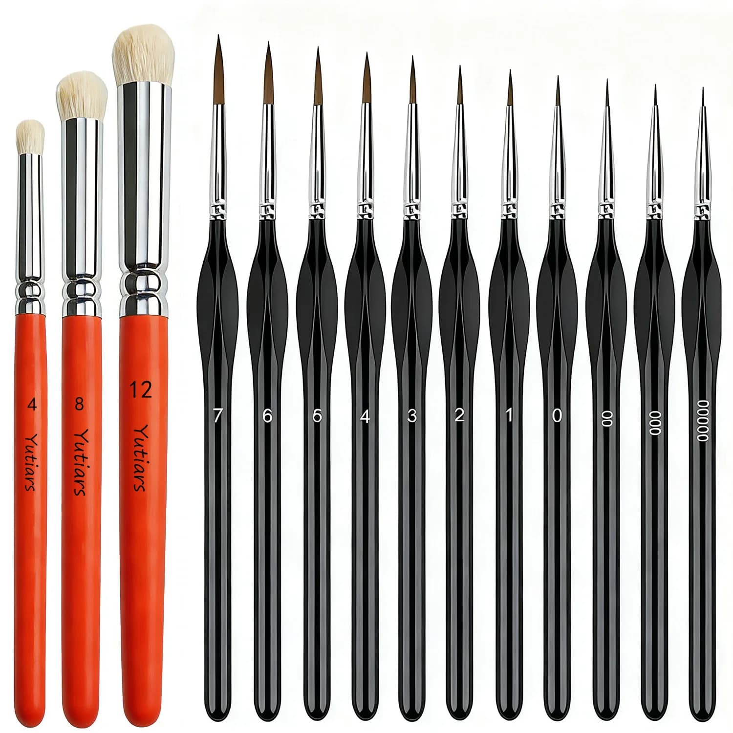 3/11/14Pcs Fine Micro Detail Paint Brushes Wood Handle Drybrush for Miniature Art DND Warhammer 40K Acrylic Watercolor Painting