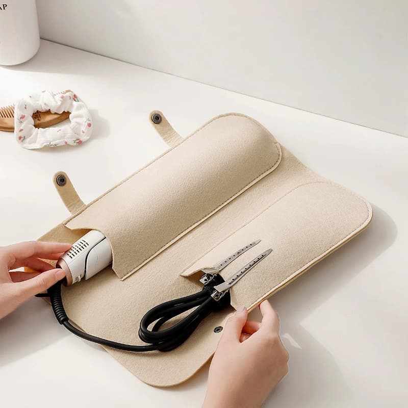 Styling Tool Holder, Styling Tool Holder, Hair Plate Felt Bag, Insulating Bearing for Accessories