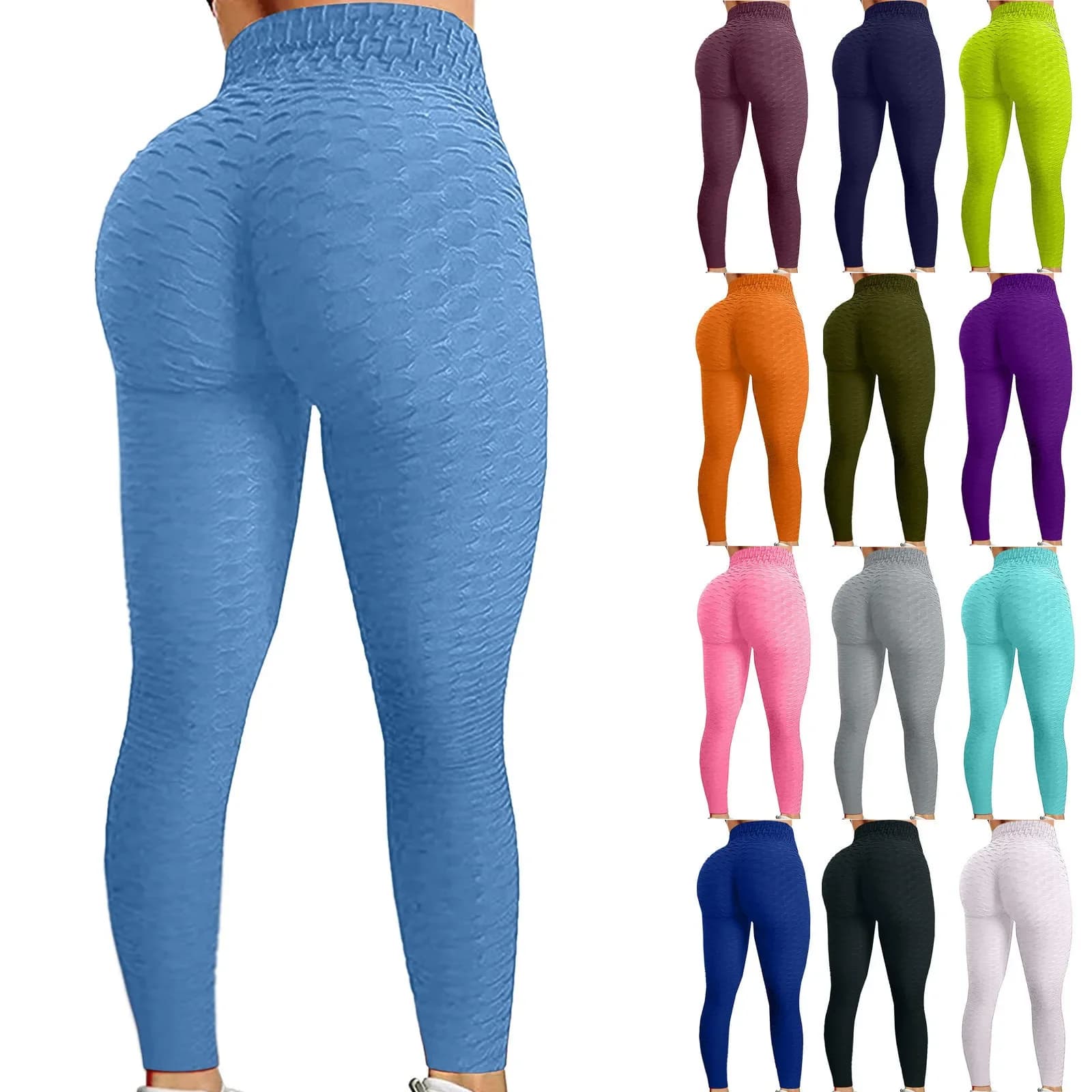 Leggings Yoga Multicolore per Donne - Pantaloni Sportivi ad Alte Prestazioni con Effetto Push-Up