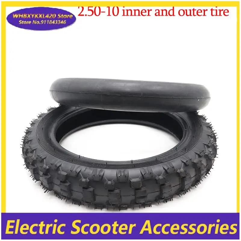 2.50-10 Ruota anteriore o posteriore Pneumatico con camera d'aria Pneumatici da 10 pollici 10 "Per moto Motocross Dirt Pit Bike