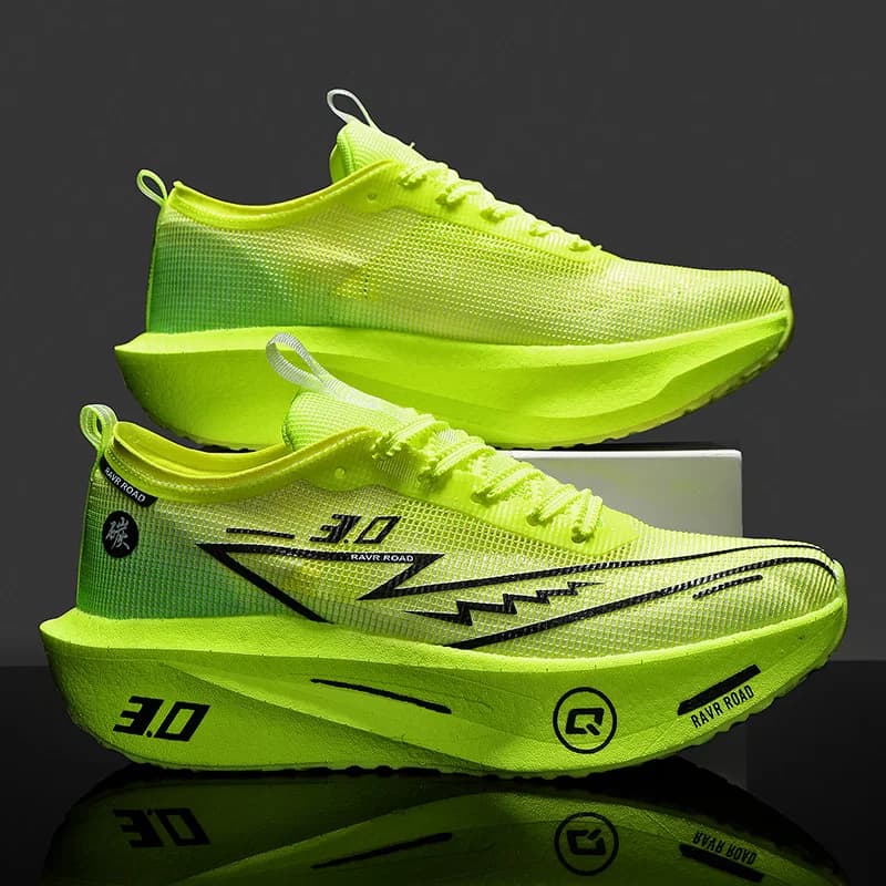 Scarpe da Corsa per Uomo e Donna, Antiscivolo con Piastra in Carbonio, Sneakers Sportive con Ammortizzazione ad Aria per Maratona e Jogging