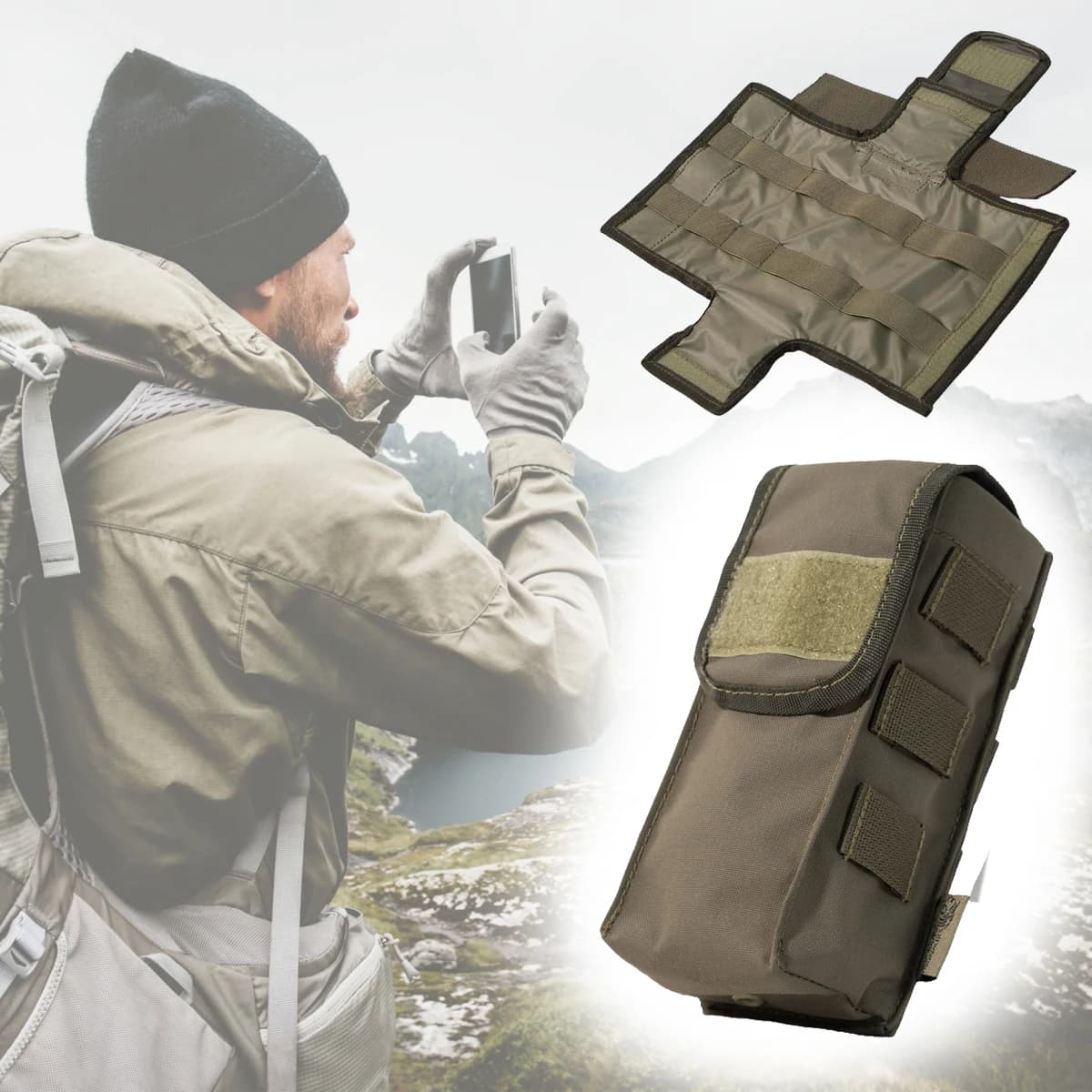 Kit di pronto soccorso per traumi Piccola custodia medica tattica Comoda fodera staccabile per viaggi Escursionismo Campeggio Attrezzatura di sopravvivenza di emergenza