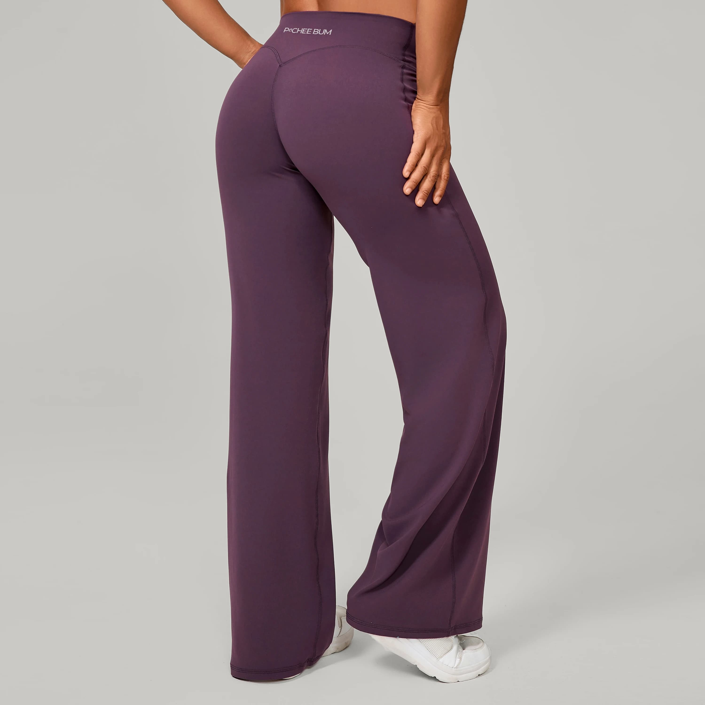 Bum Pilates Waxed Yoga Pants Women's High Waist Leggings With Natural Lifting Sports Fitness Pants Push Up Women's Wide Running Pants