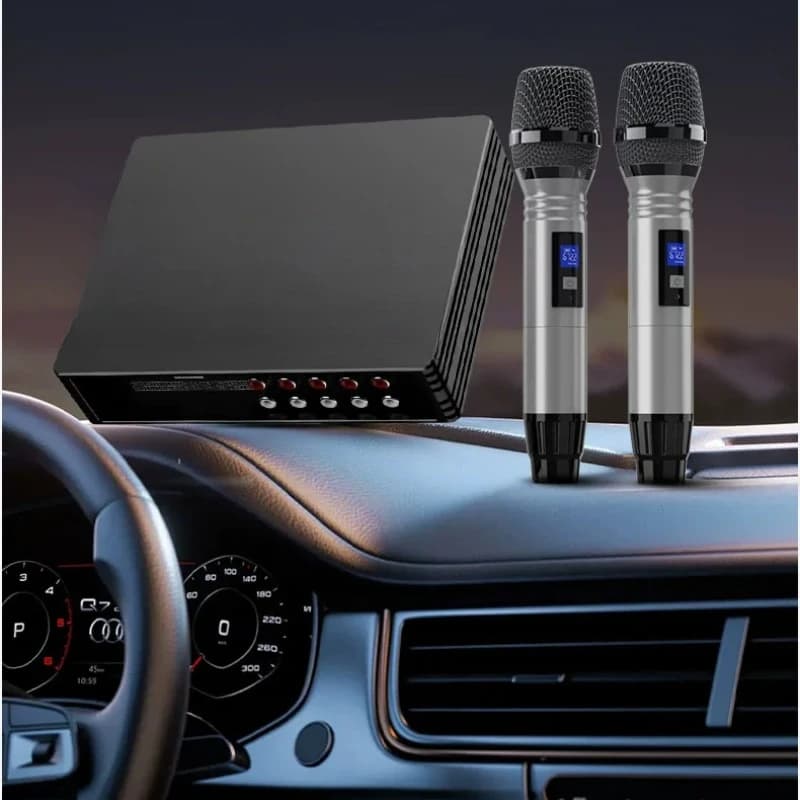 Amplificatore karaoke per auto all-in-one, microfono audio per auto per cantare