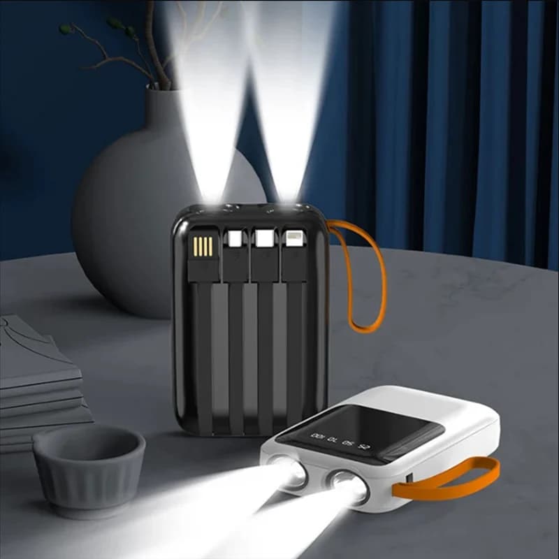 2025 Trend Power Bank Box 3X18650 4-in-1 Scatola di immagazzinaggio di ricarica della batteria fai da te Custodia USB tipo C con torcia per caricare il telefono cellulare