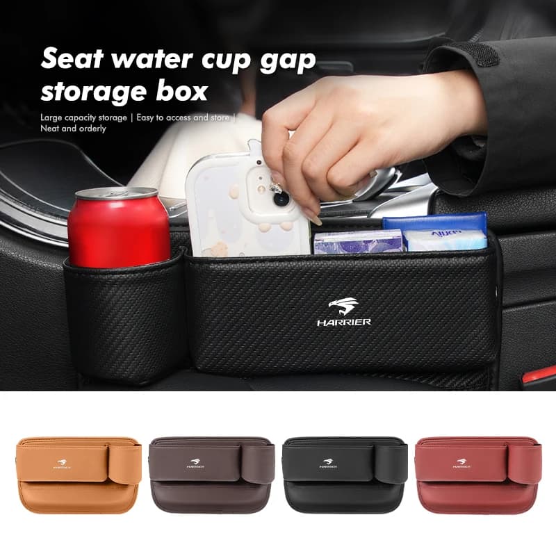 Car Seat Gap Storage Box Pocket Wallet Key Cup Phone Holder For Toyota Harrier 80 30 60 XU30 XU60 Venza 2020 2021