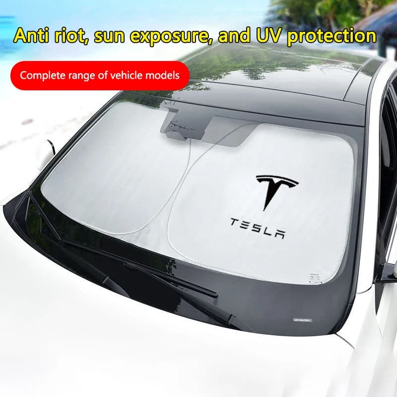 Car Windshield Sun Shade Cover Sun Protector Board For Tesla Model3 Model-S Model-X Model-Y Cybertruck Roadster SpaceX Accessory