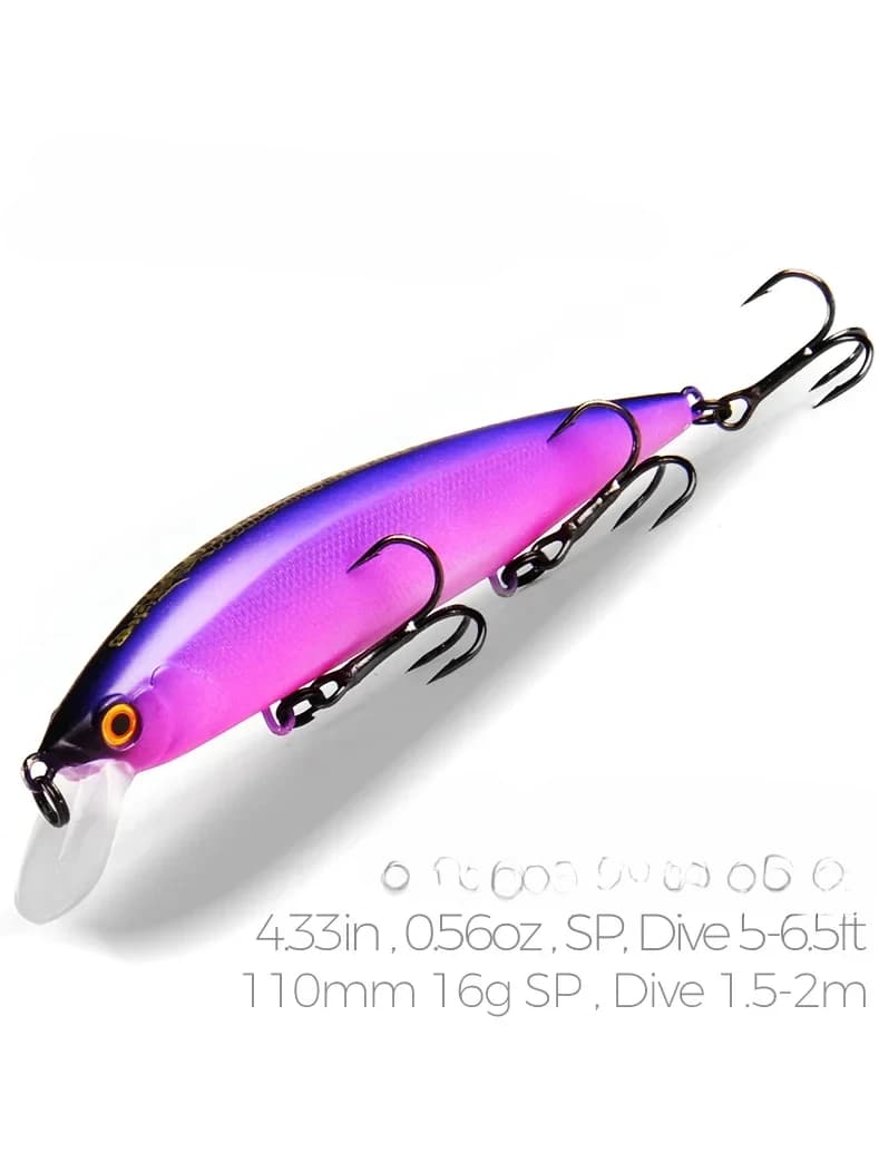 BEARKING 110mm 16g Attrezzatura da pesca calda A + Sistema di tungsteno Esche da pesca Esca per pesciolini Esca sospesa 16 colori tra cui scegliere
