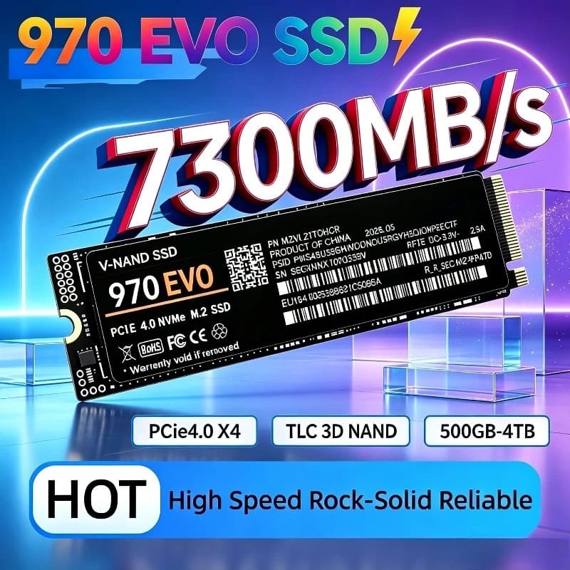 970 EVO SSD NVMe M.2 2280 PCIe 4.0 x4 Internal Solid State Drive Internal NVMe 500GB 1TB 2TB 4TB For Laptop Desktop.