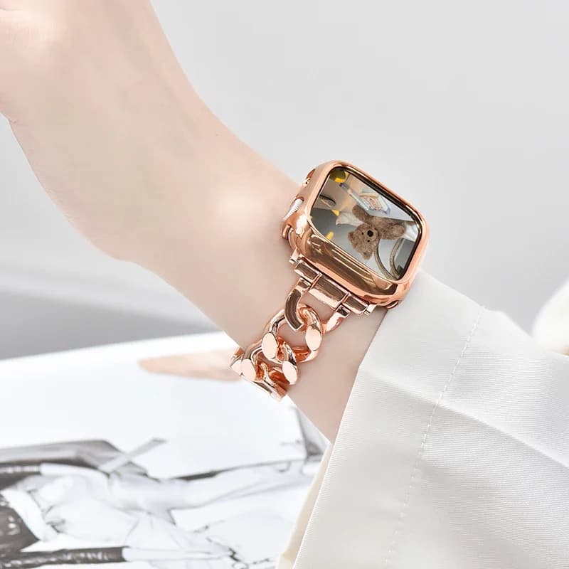 Cinturino in metallo per Apple Watch da donna, bracciale per iWatch Serie 10 SE 42mm