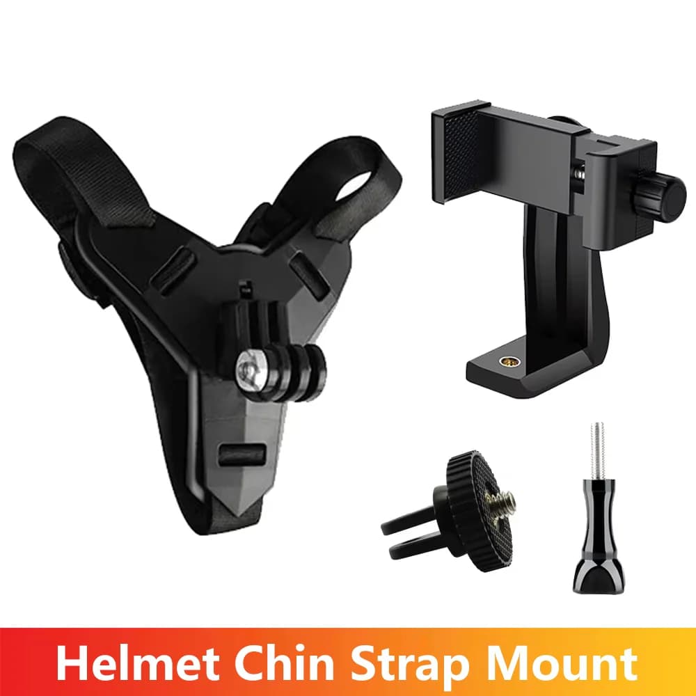 Support for phone clips with support for motorcycle helmet strap for GoPro insta360 Osmo SJCAM AKASO for iPhone Huawei Samsung Smartphone