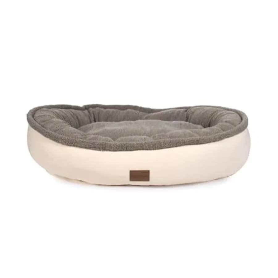 Cuccia per cani Microfiber e Tipped Berber Comfy Cup - Tan L