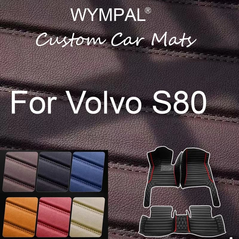 Luxury Car Car Mats for Volvo S80 2006 ~ 2016 MK2 Leather Mat Car Interior Car Parts Luxury Carpet Protective Car Accessories