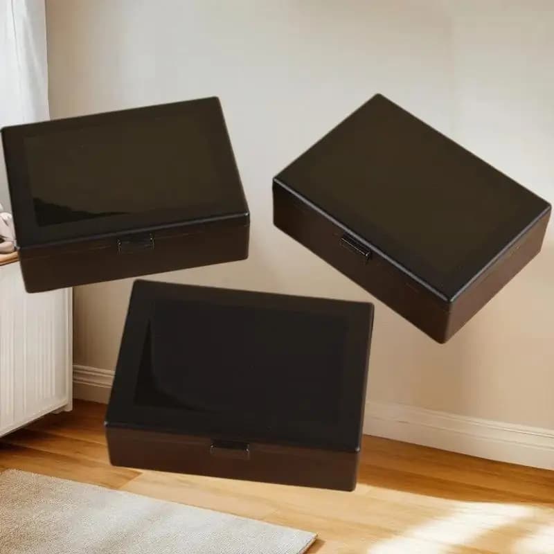 Nuova scatola organizer da scrivania, contenitore tattico trasparente per cancelleria, ideale per cartoline fotografiche e classificazione di piccole carte