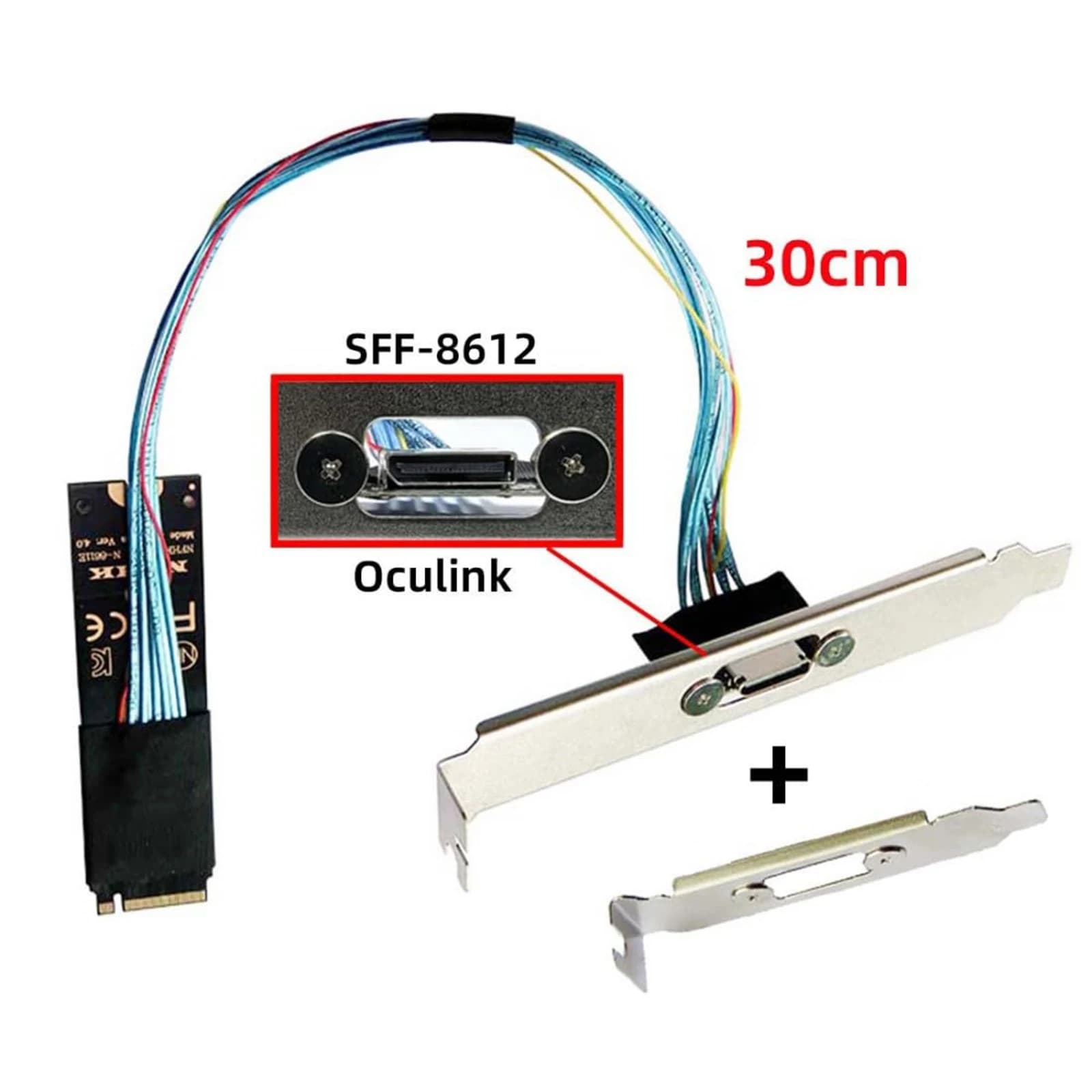 Cavo Adattatore di Estensione Host Oculink SFF-8612 a PCI-E 4.0 NVME M.2 M-Key per Scheda Grafica Esterna e SSD