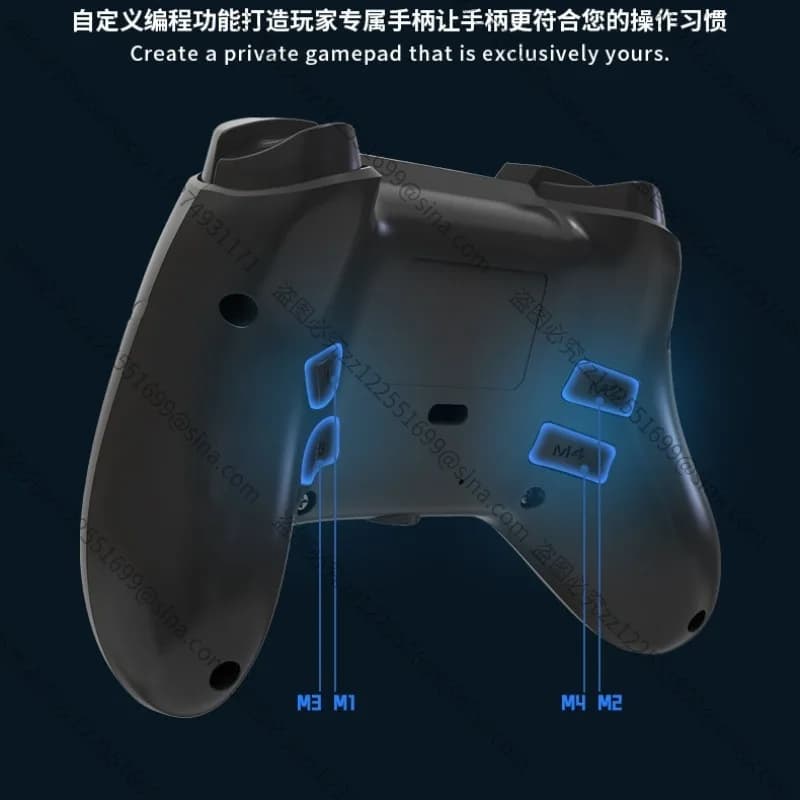 Adatto per accessori per maniglie PS5, Plug and Play con programmazione macro Luce RGB, maniglia cablata universale PS5 Vibrazione a sei assi