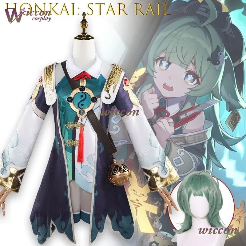 WUHU Honkai Star Rail Huohuo Costume Cosplay Set Completo Abito Huo Huo Cosplay Honkai Star Rail Parrucca Scarpe Accessori