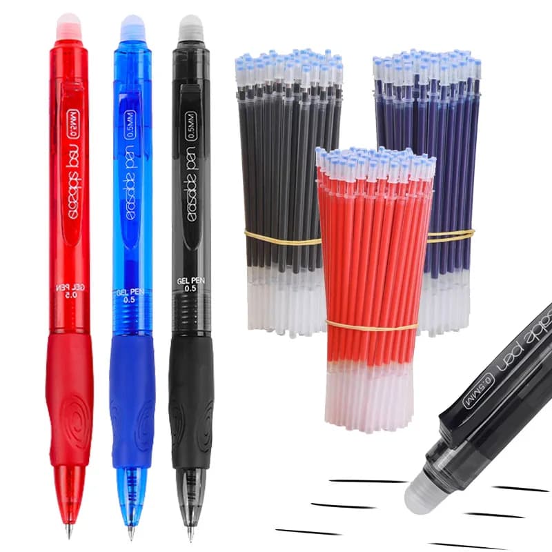 Set di penne gel cancellabili con 30 ricariche – Penna ricaricabile da 0,5 mm per scrittura fluida, ideale per ufficio, scuola e casa