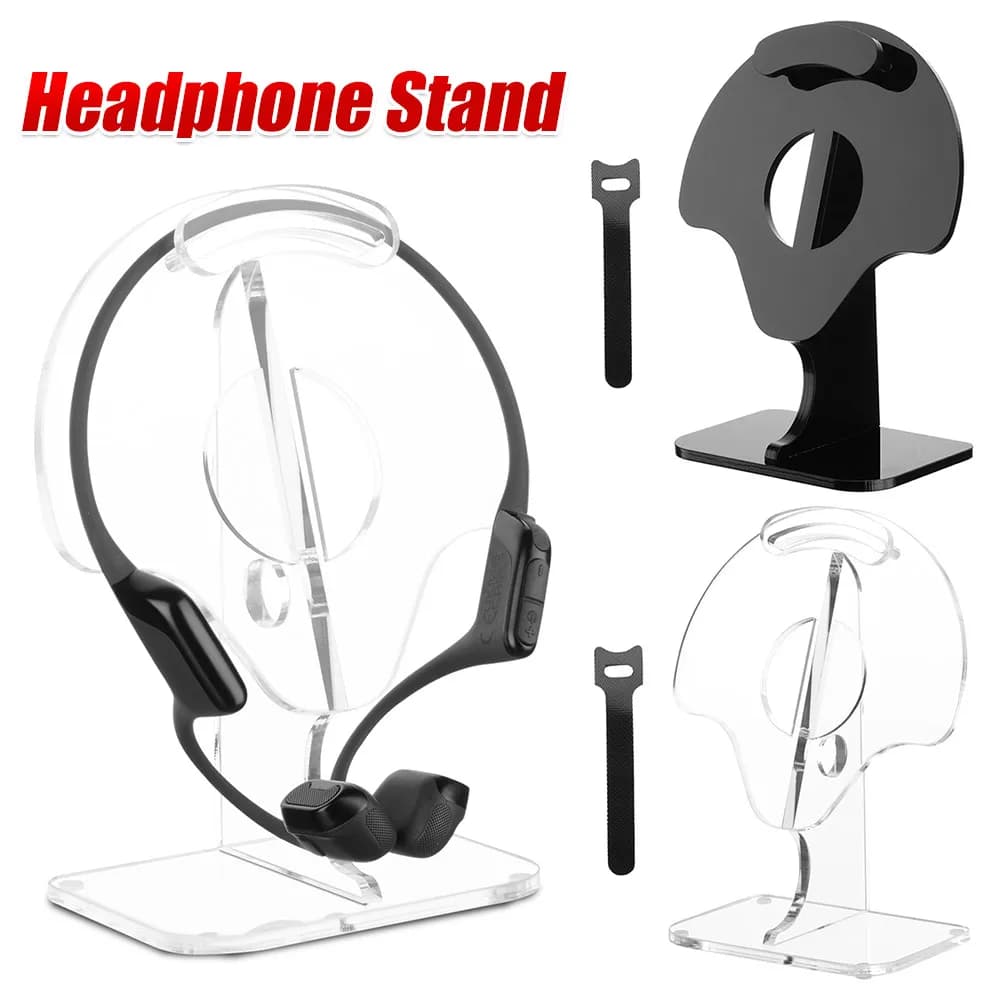Supporto per cuffie in acrilico per Shokz OpenRun Pro 2/OpenRun Air/OpenSwim Pro Supporto per cuffie Supporto da tavolo antiscivolo
