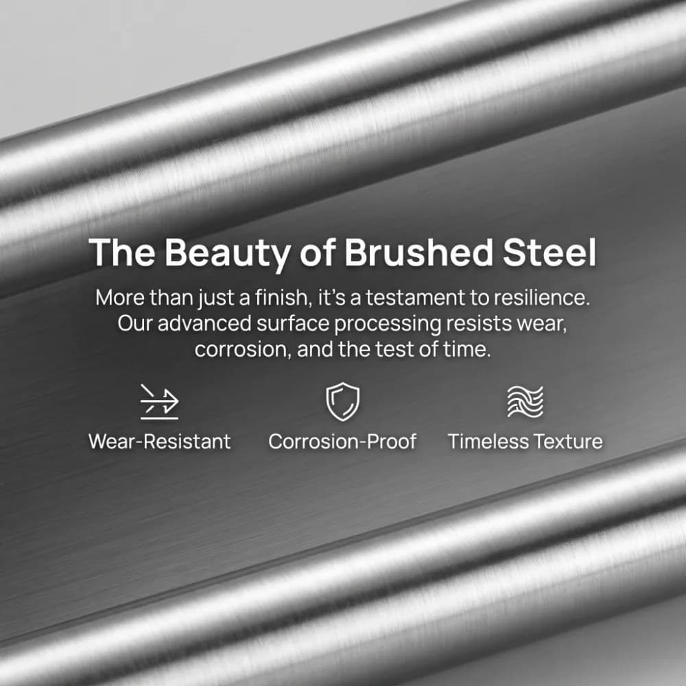 Classic Stainless Steel Towel Rack Brushed Finish Wall Mounted Towel Bar Modern Space Saving Towel Holder Home Decor