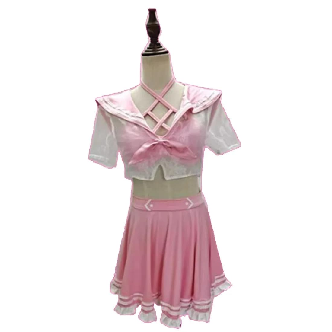 Costume Cosplay 2025 Vtuber Nijisanji Shylily - Abito Uniforme da Marinaio con Top, Reggiseno e Gonna - Outfit alla Moda per Feste, Halloween e Carnevale