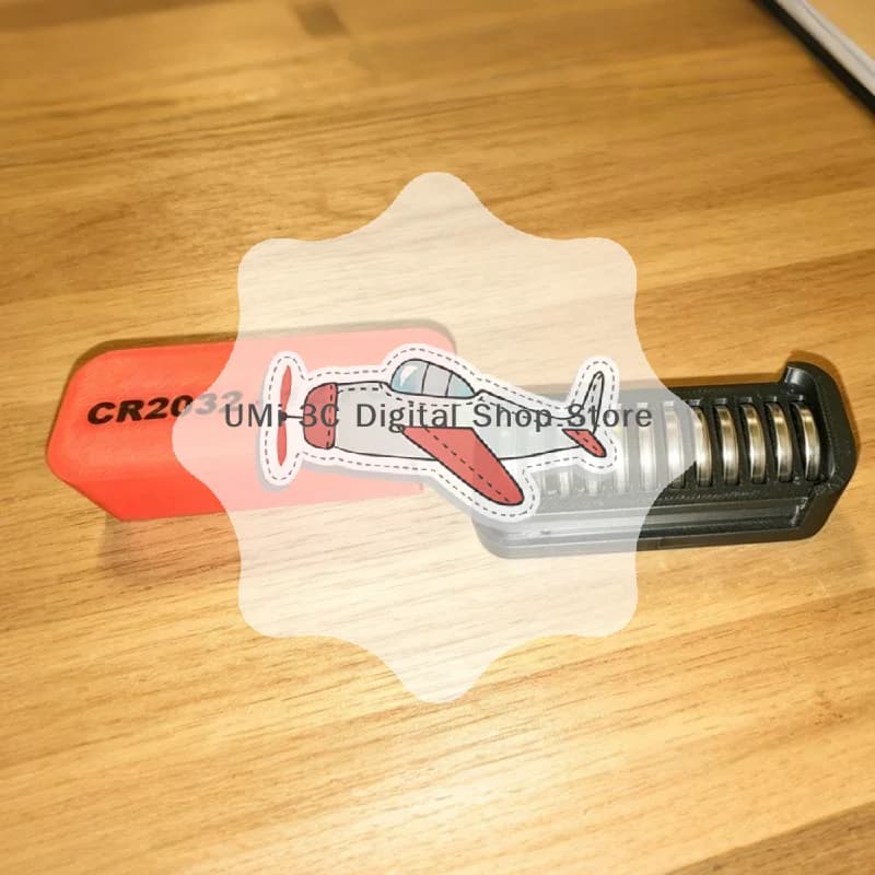 CR2032 Button Battery Storage Organizer 3D Printed Portable 12 Slots Holder for Camping Hiking Small Electronics Storage