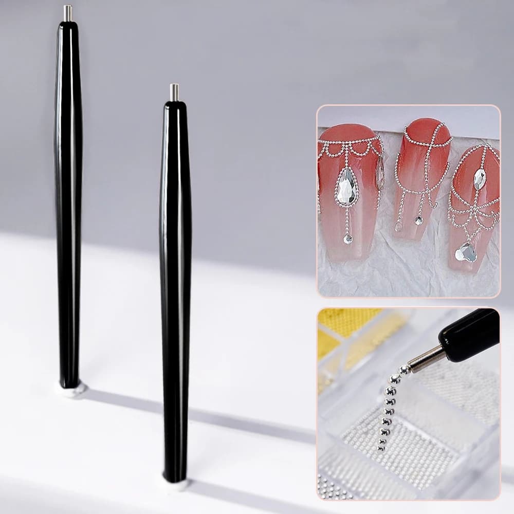1Pc Sfera in acciaio Penna magnetica speciale Nail Art Ferro super forte Aspirazione Cat Eye Smalto per unghie Strumento per catena di perline Penna magnetica per nail art # TB