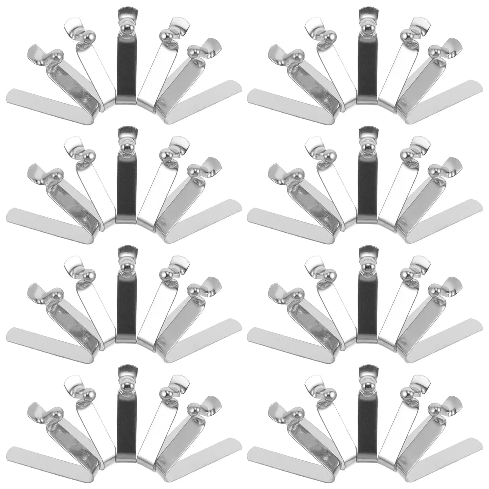 60 Pezzi Clip a Molla Rivettate a V in Metallo per Palo Tenda, Kayak, Pagaia, Ombrello, Riparazione Tubi Esterni