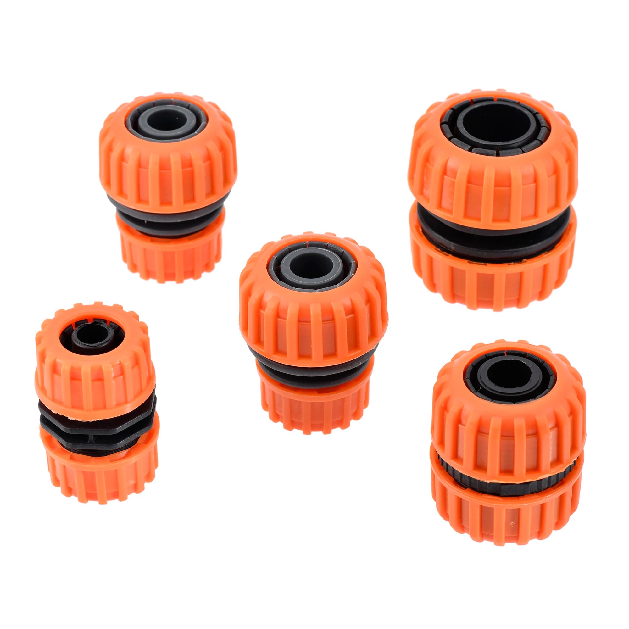 4PCS Garden Tube Quick Connector 1/2 "3/4" 1 "Double Flattening Male Joint Adapter Extension
