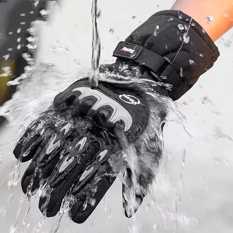 Guanti da moto impermeabili Guanti invernali caldi Guanti da sci per sport all'aria aperta Guanti da motociclista Motocross Racing Equitazione