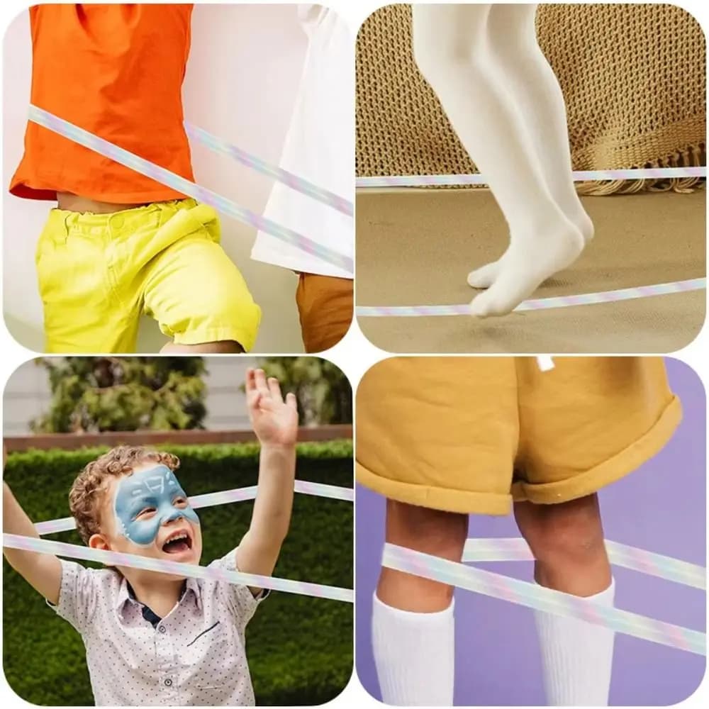 Highly Elastic Chinese Jump Rope Gradient Color 300cm Long Skipping Rope Reaction Abilities Sports Group Jump Rope Party Favors