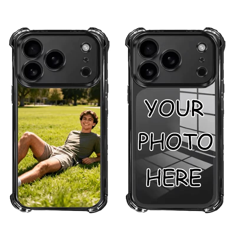 Cover posteriore per cellulare personalizzata fai-da-te con foto elettroplaccata antiurto per iPhone 17 16 16e 15 14 13 12 11 Pro Max Air Plus