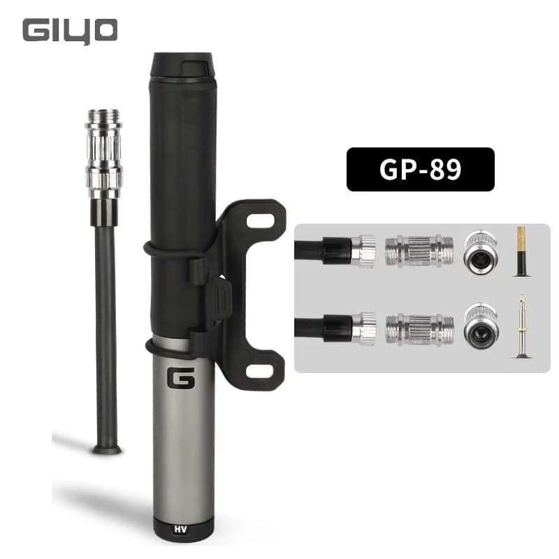 Giyo Bici Da Strada Tubo Nascosto Pompa A Mano 120psi Pneumatico Della Bicicletta Gonfiatore D'aria Corpo In Lega Portatile Schrader Presta Valvola MTB Pompa Per Pneumatici