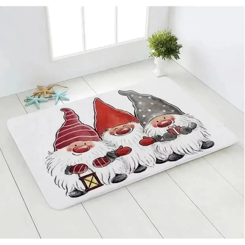 Santa Claus Entrance Doormat Christmas Decoration Welcome Mat Bath Mat Kitchen Rug Door Mat Funny Washroom Floor Mat