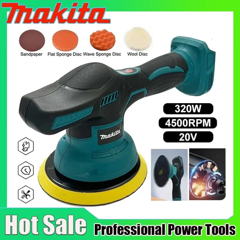 Makita 8 Gears Digital Display Cordless Car Polisher Electric Polisher Auto Car Waxing Polishing Machine For 18V 20V Battery