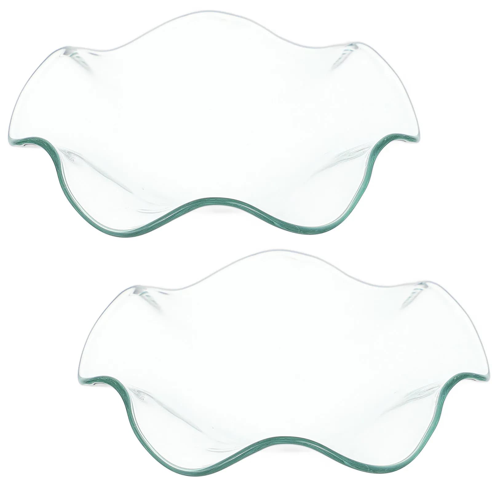2 Pezzi Piattini in Vetro per Oli Essenziali, Trasparenti, Piccoli, Porta Oli per Aromaterapia, Decorazione e Contenitori per Spa e Saloni di Bellezza