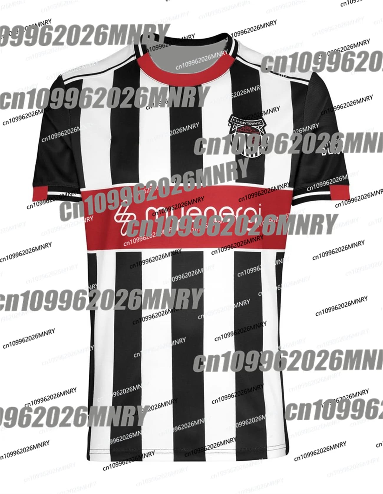Maglia Grimsby Town 25/26 Estiva da Uomo, Uniforme Sportiva da Allenamento, Maglia Traspirante ad Asciugatura Rapida per Uomo e Donna