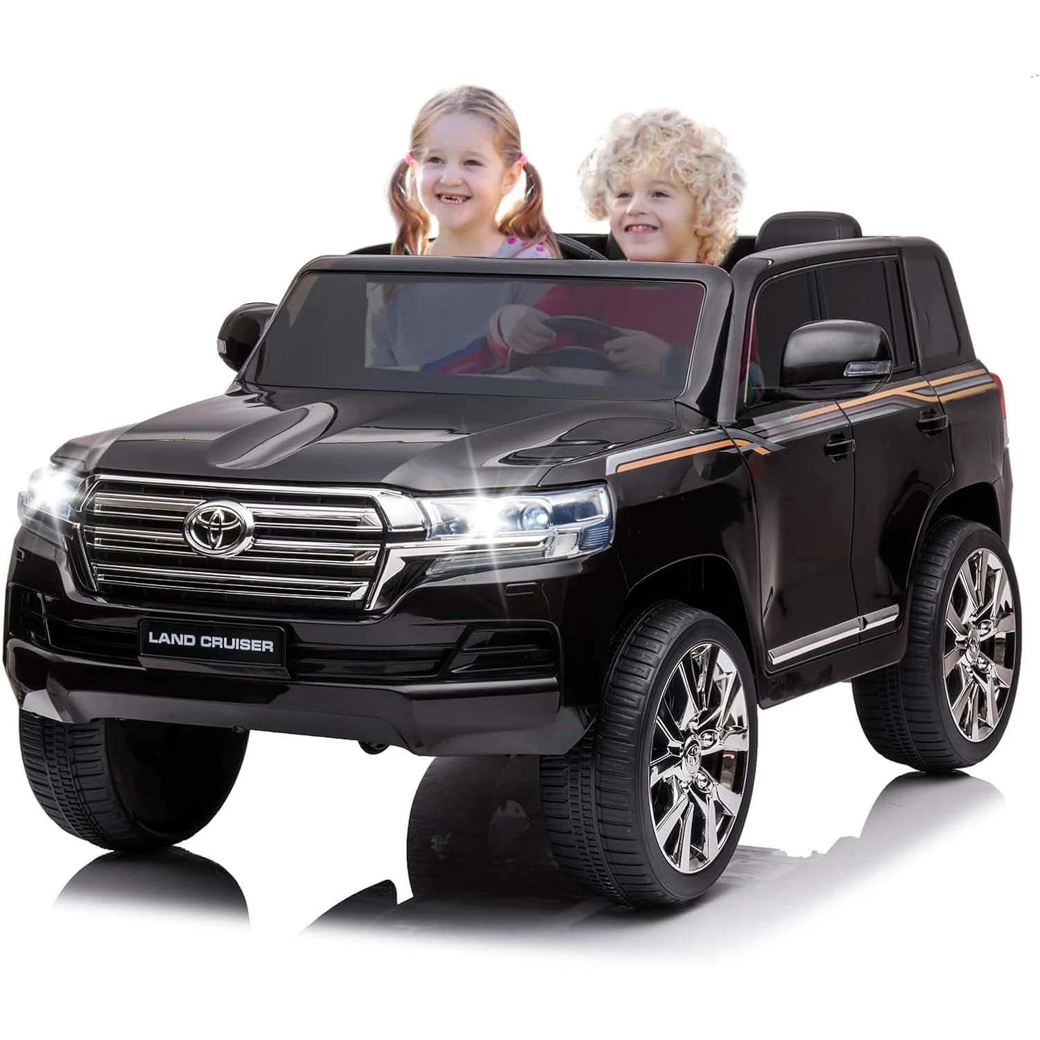 Veicolo elettrico SUV per auto della polizia da 12 V con telecomando Doppio motore Auto per bambini a 3 velocità con luci a LED e musica, dai 3 anni in su