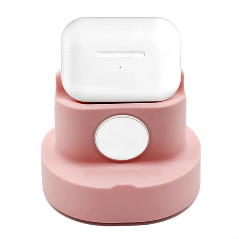 Supporto in silicone A97I-2-in-1 per orologio Iphone per base di ricarica per supporto per cuffie per auricolari Iwatch Night Dock