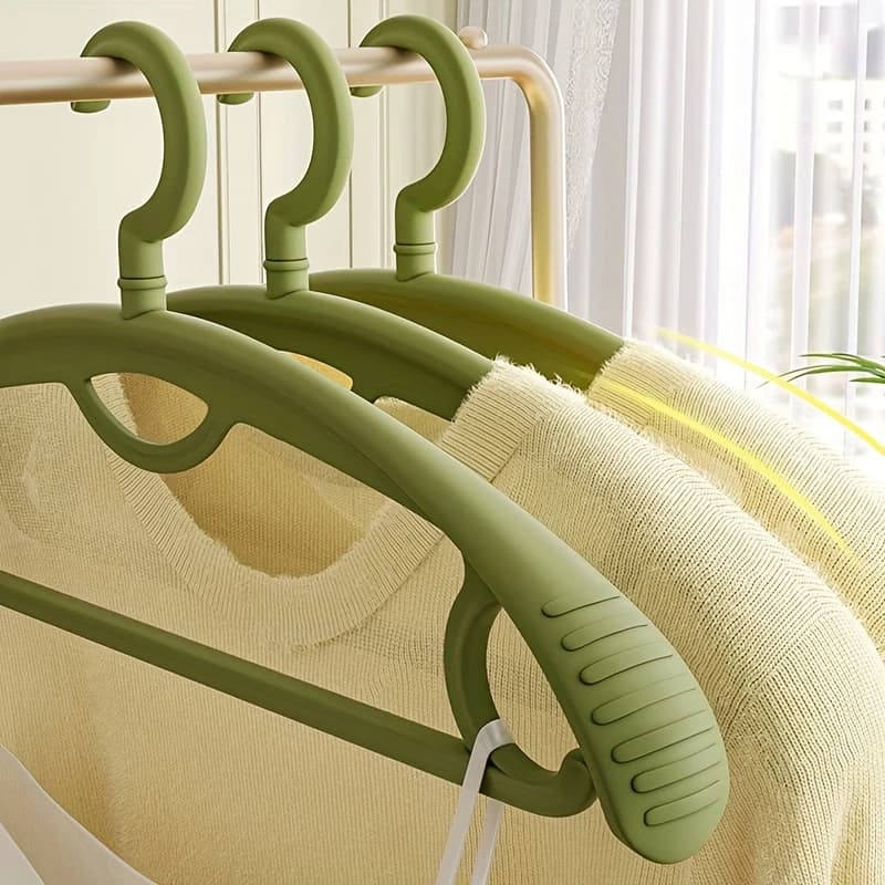 10Pcs Wide Shoulder Coat Hangers - Space-Saving Clothes Drying Racks for Home Storage Thickened Non-slip Clothes Hanger