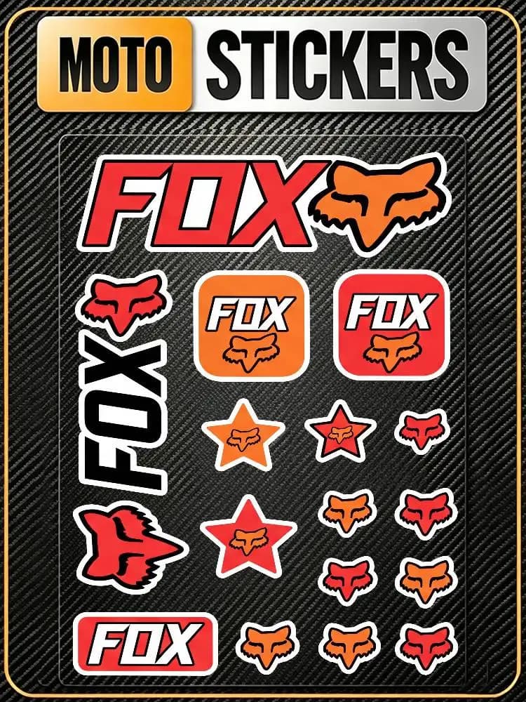 Poster F-ox He-ad Safety Reflective Waterproof Auto Decal Scratch Cover Stickers Universal For Bike Helmet Mug Refrigerator