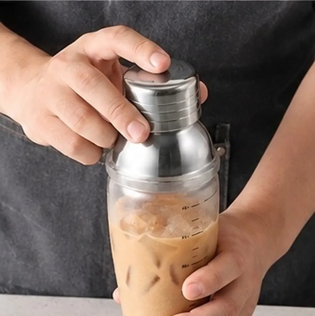 2Pcs Stainless Steel Cocktail Shaker Cup Lid Spill Proof Shaker Tumbler Cover Bar Equipment Reusable Milk Tea Shop Accessory