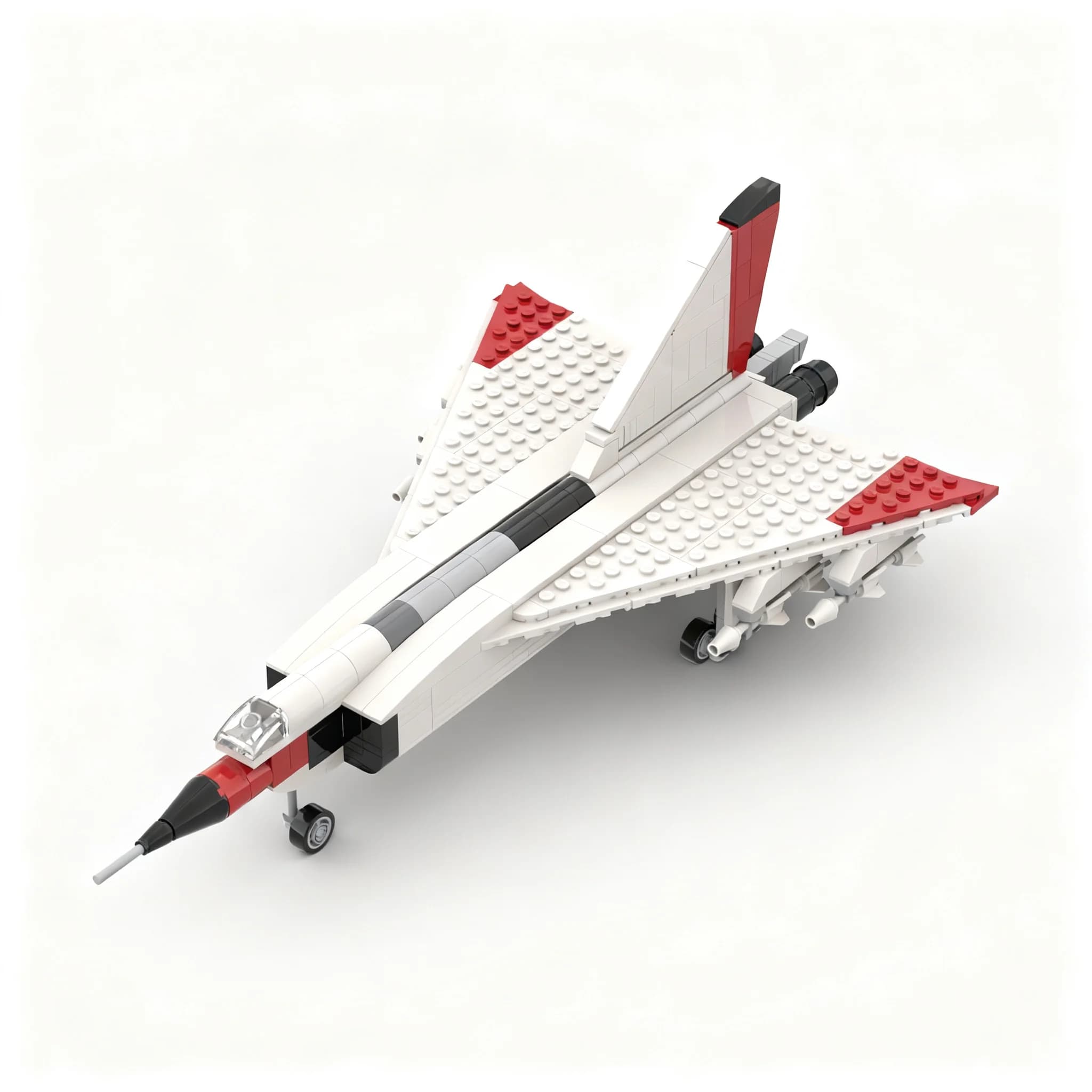 349pcs MOC Avro CF-105 Arrow Creator Creator Expert Model Building Blocks Toy Display 3D Birthday Assemble Collection Education