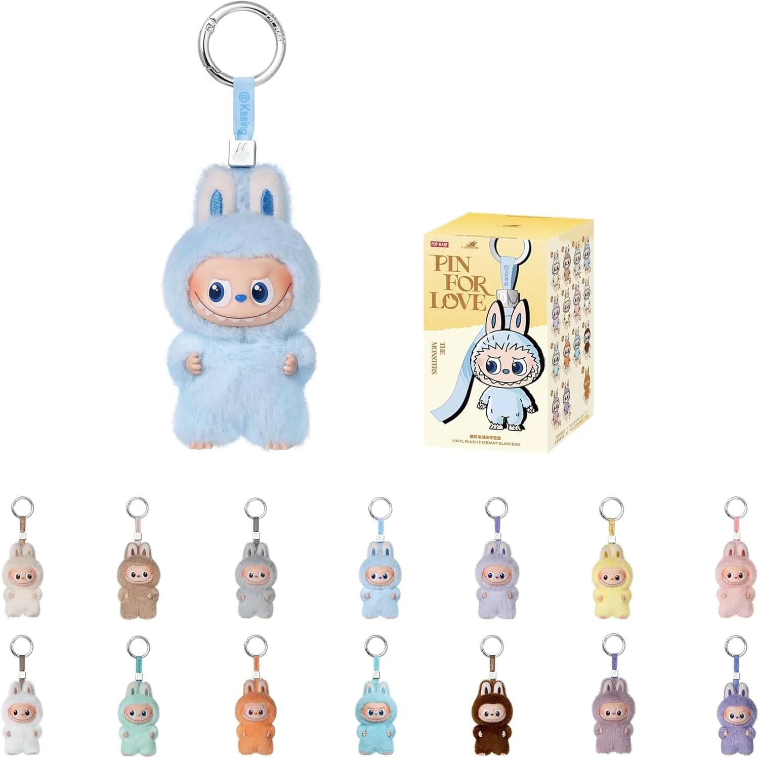 POP MART Labubu 4.0 THE MONSTERS PIN FOR LOVE Blind Box Ciondolo in vinile Mystery Box Busta a Sorpresa Giocattolo Bambola Figure Anime Kawaii