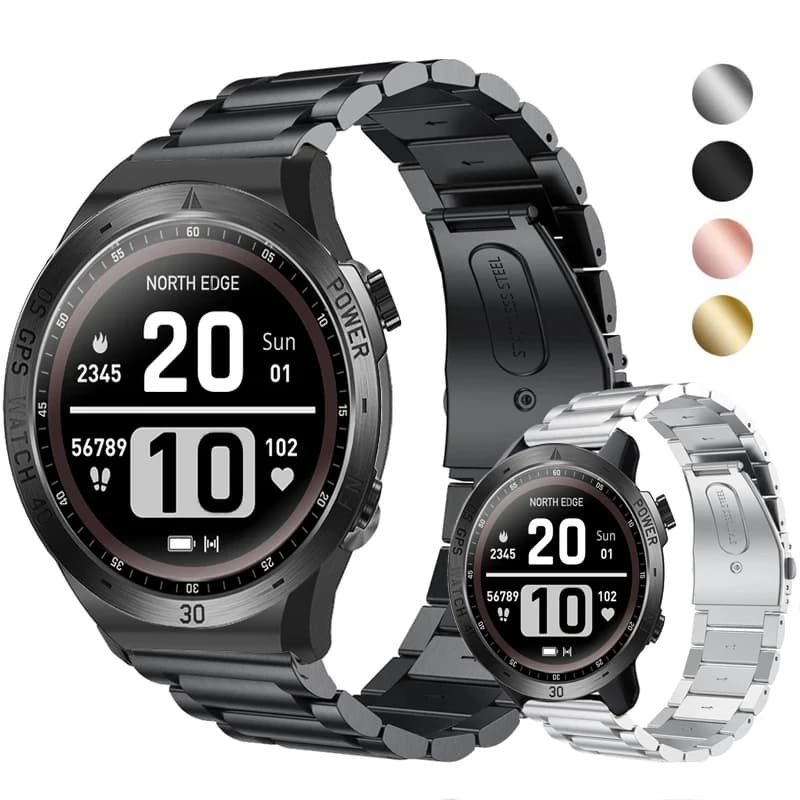 Cinturino per orologio per NORTH EDGE 2023 Cross Fit 3 Smartwatch cinturino in acciaio inossidabile per EDGE Cross Fit 3 cinturino in metallo Correa