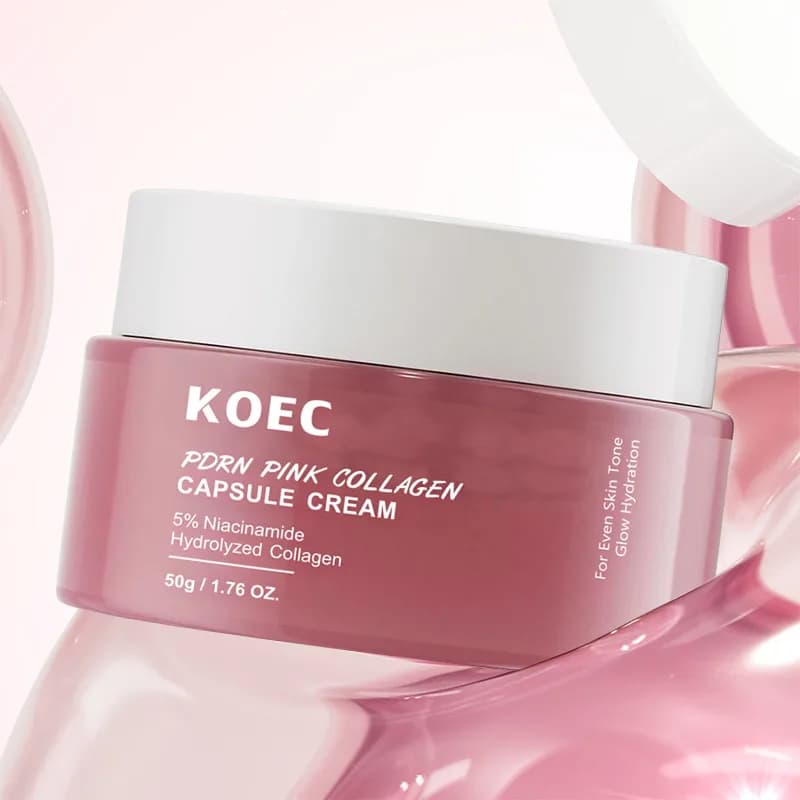 Pdrn Crema in capsula di collagene rosa 5% Niacinamide Collagene idrolizzato per un tono della pelle uniforme Idratazione bagliore 50g Crema viso riempitiva