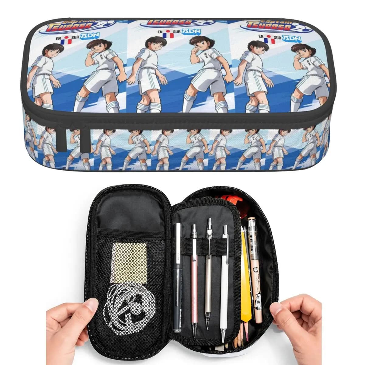 Astuccio per matite Captain Tsubasa (Anime Giapponese) per studenti, portapenne grande, astuccio portaoggetti, porta penne