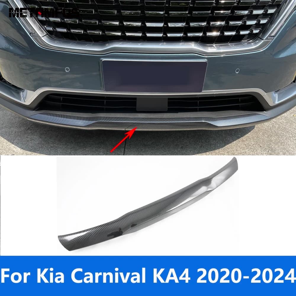Accessories For Kia Carnival KA4 2020-2023 2024 Carbon Fiber Front Bumper Lip Trim Body Kit Spoiler Diffuser Splitter Protector