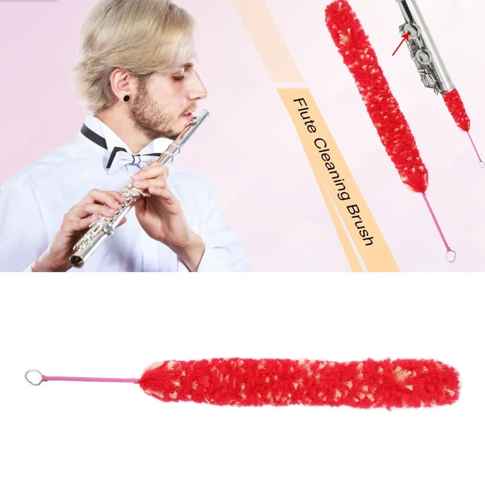 Rosso ​ Spugna per la Pulizia del Flauto in Nylon ​ ​ Spazzola per la Pulizia ​ Spazzola per la Pulizia del Flauto ​ Pratico ​ Accessorio per Strumenti a Fiato ​ ​ Per Flauto ​
