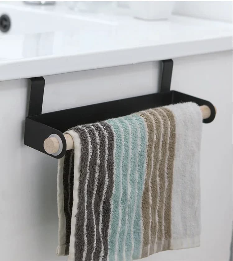 1PC Portarotolo da cucina Appendiabiti Rotolo di fazzoletti Portasciugamani Bagno Lavandino Porta Appeso Organizzatore Porta Gancio di stoccaggio QA 179